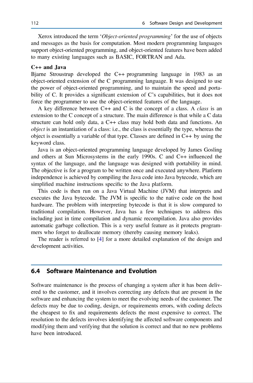 6.4 Software Maintenance and Evolution