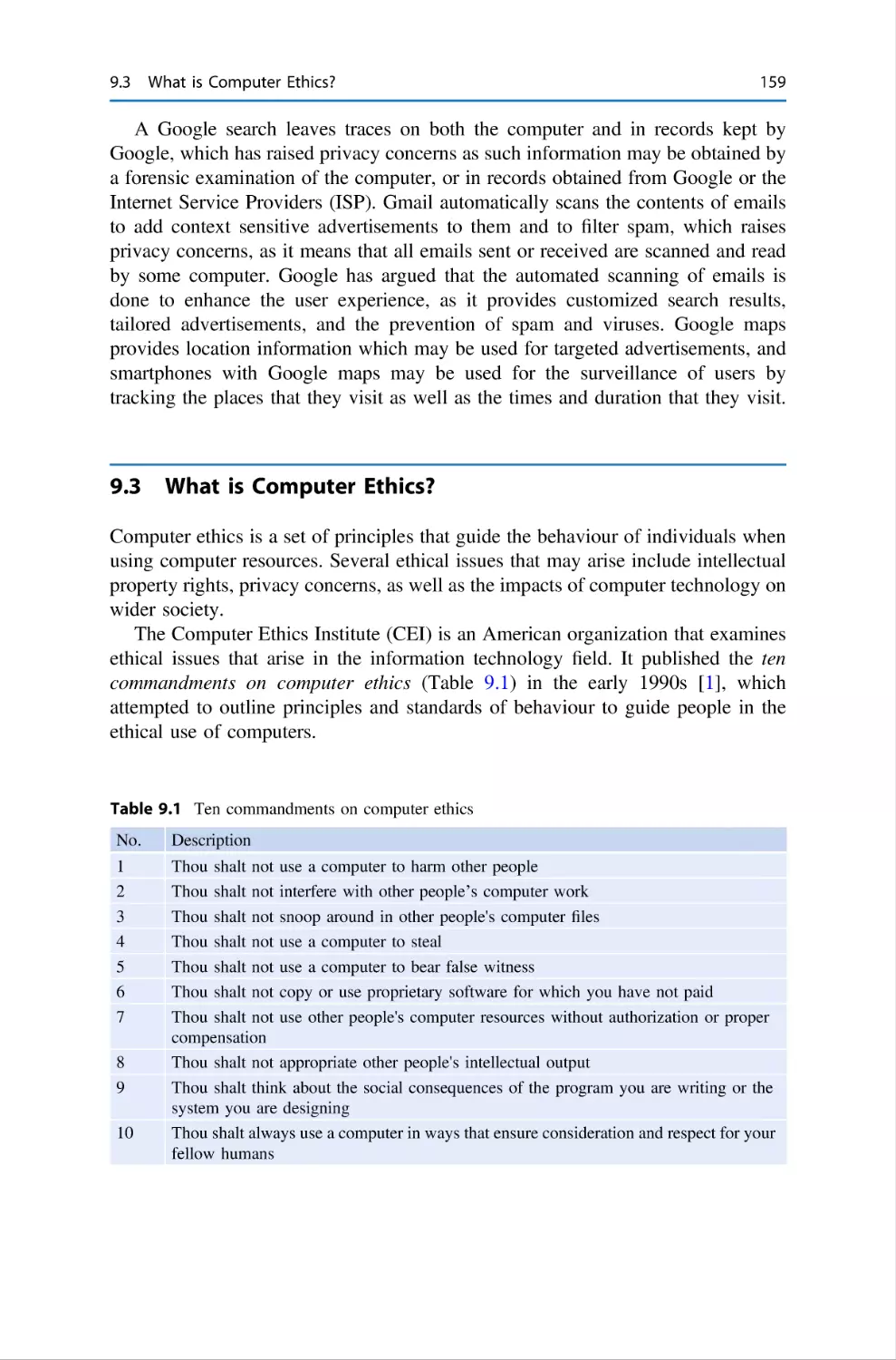 9.3 What is Computer Ethics?