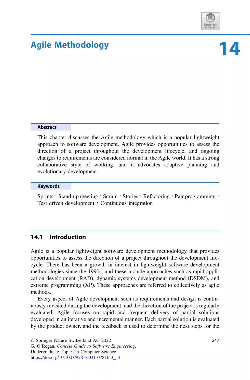 14 Agile Methodology
14.1 Introduction