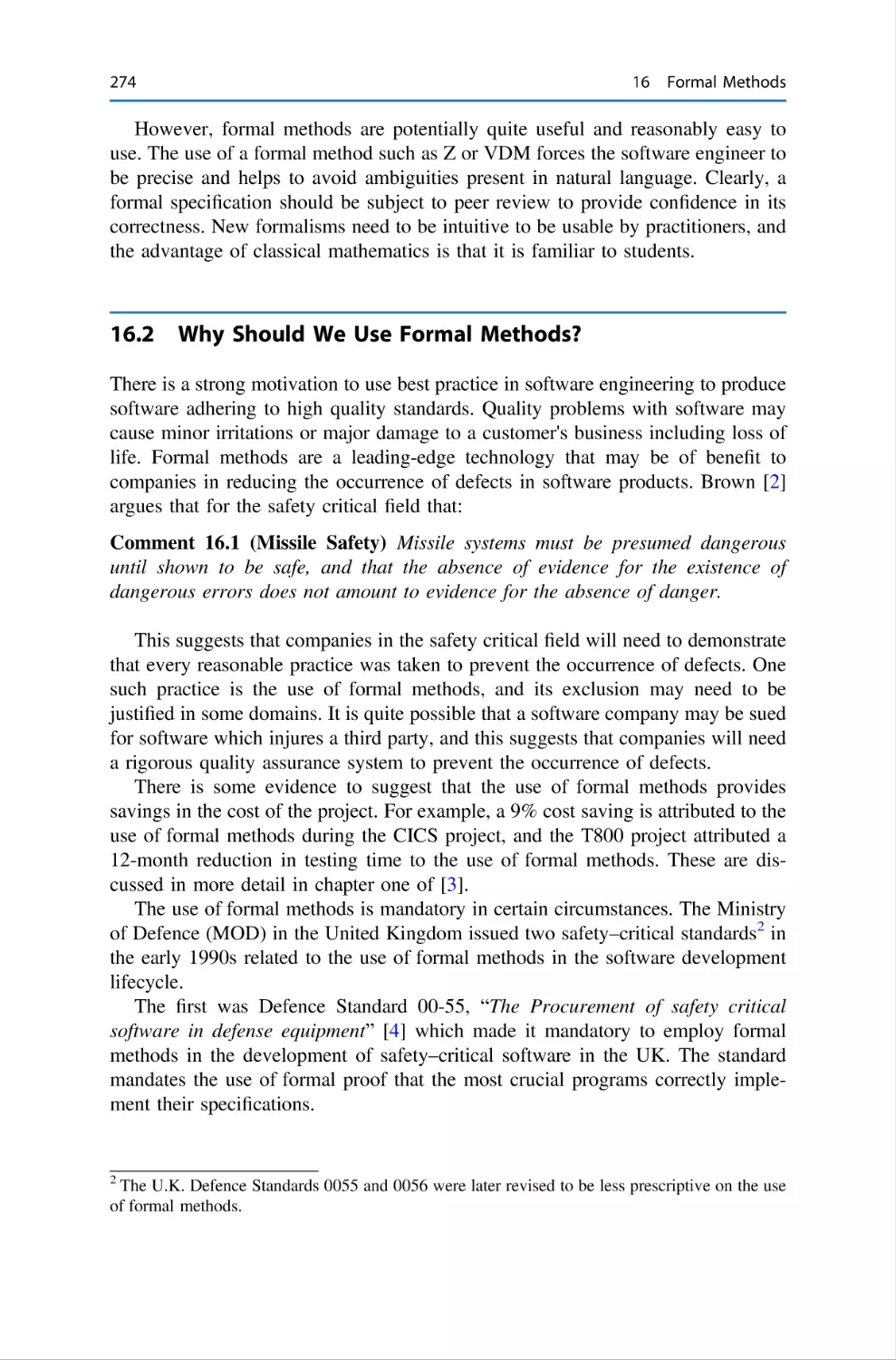 16.2 Why Should We Use Formal Methods?