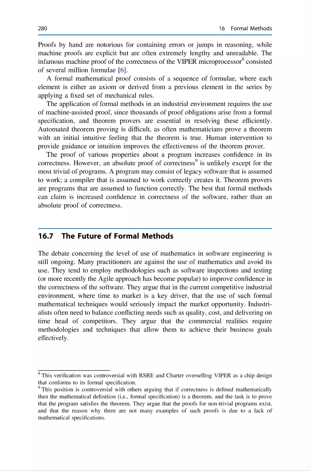 16.7 The Future of Formal Methods