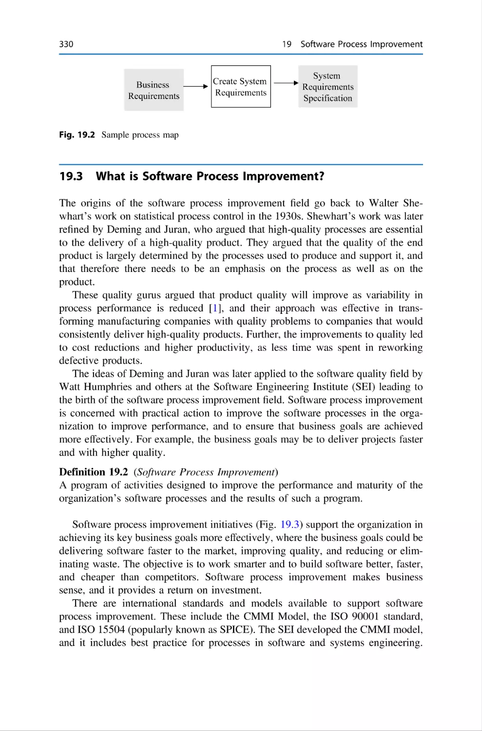 19.3 What is Software Process Improvement?