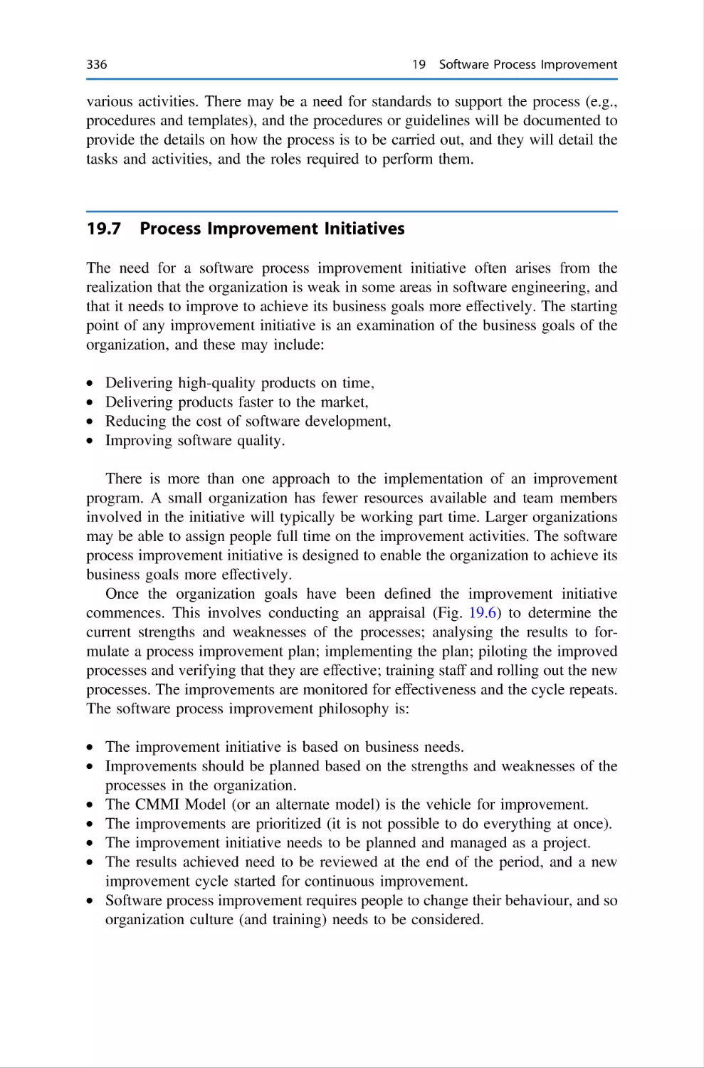 19.7 Process Improvement Initiatives