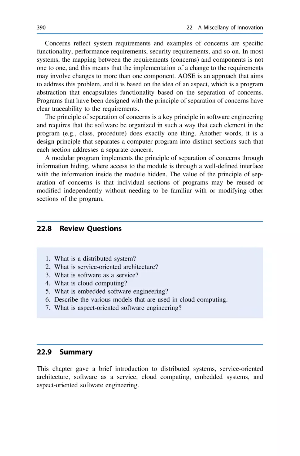 22.8 Review Questions
22.9 Summary