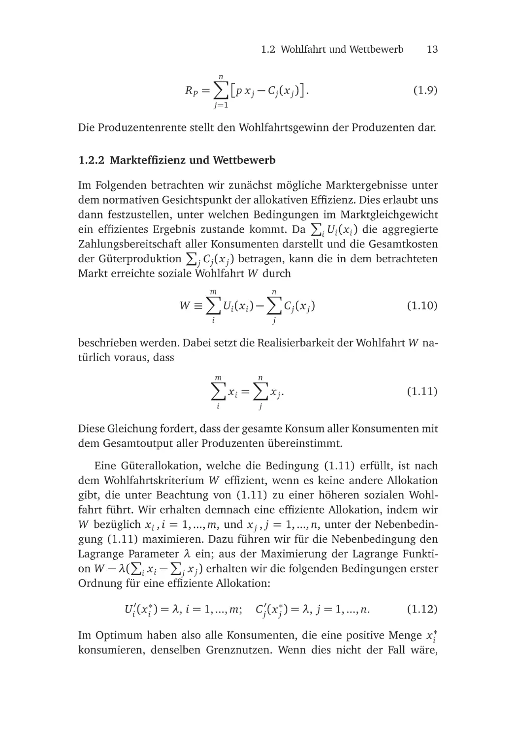 1.2.2 Markteffizienz und Wettbewerb