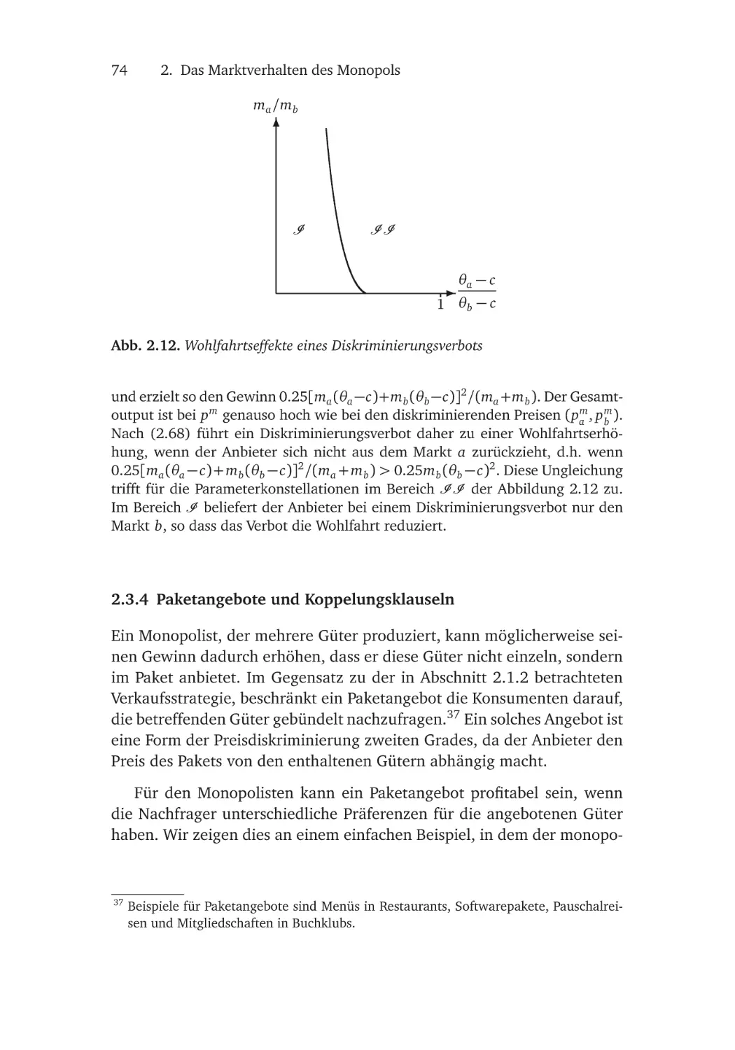 2.3.4 Paketangebote und Koppelungsklauseln