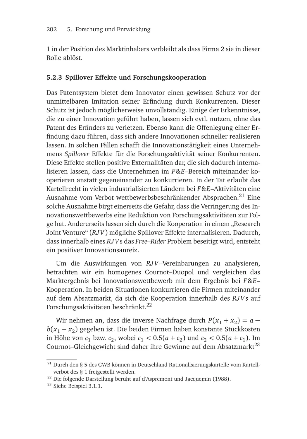 5.2.3 Spillover Effekte und Forschungskooperation