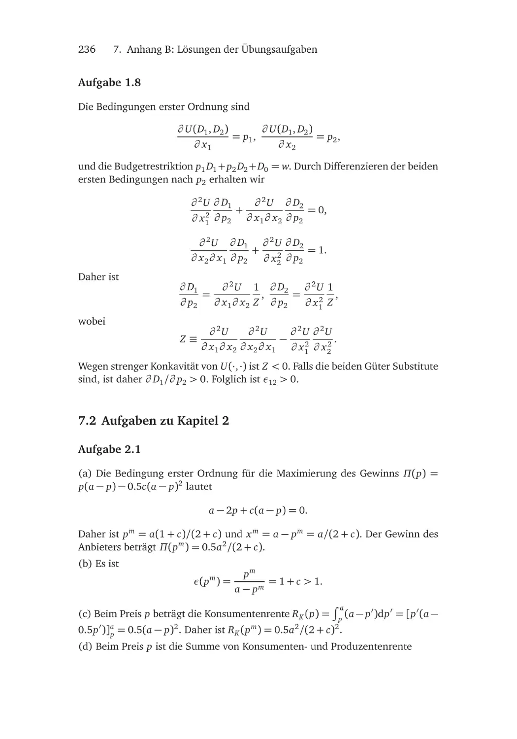 7.2 Aufgaben zu Kapitel 2