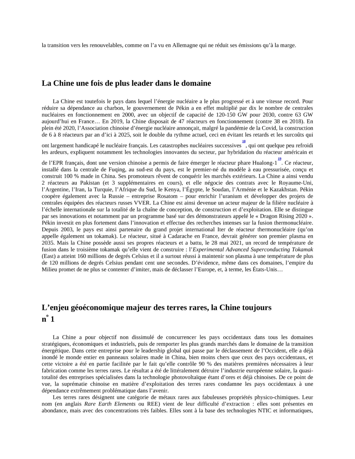 La Chine une fois de plus leader dans le domaine
L’enjeu géoéconomique majeur des terres rares, la Chine toujours no 1