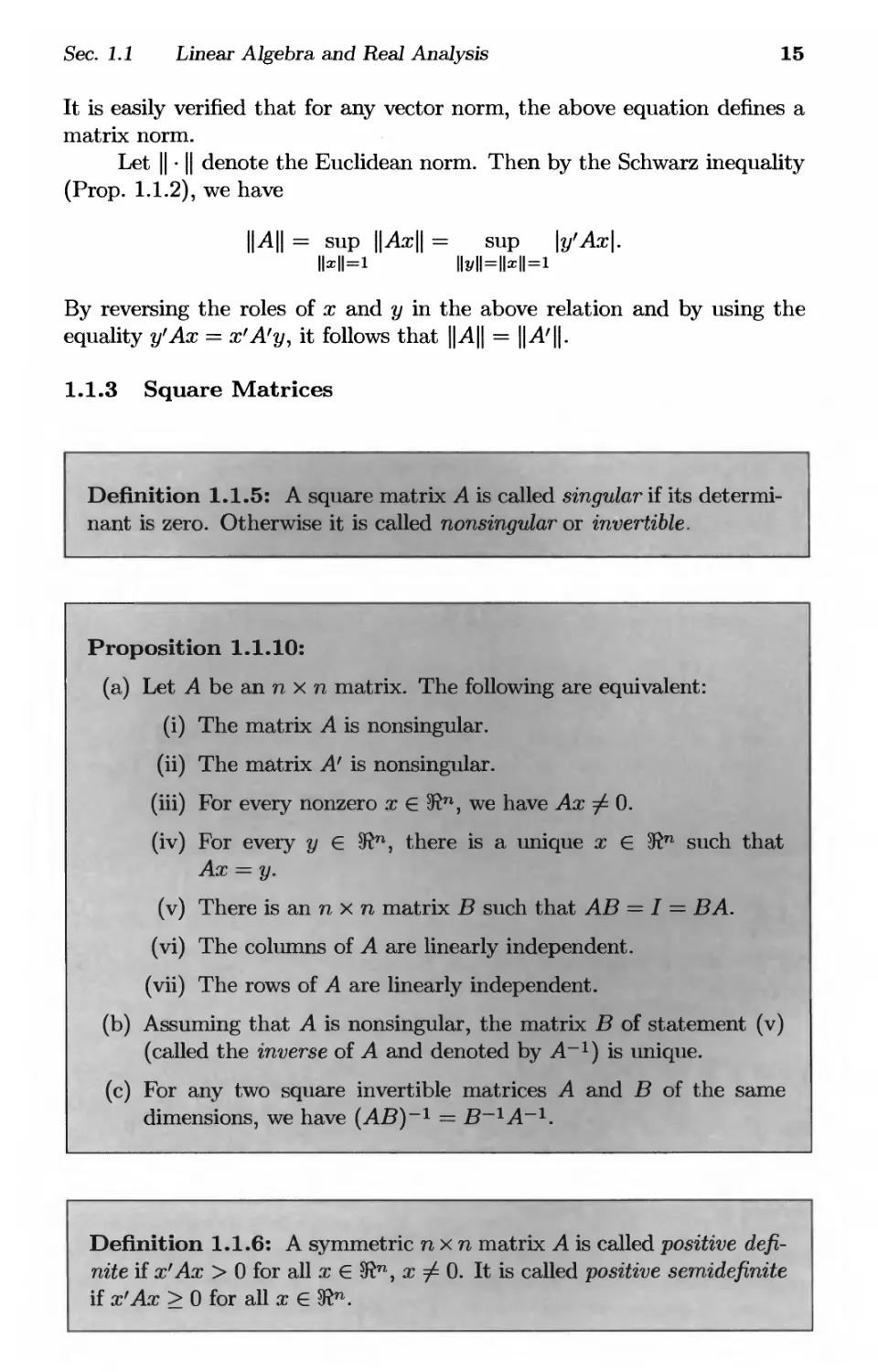 1.1.3. Square Matrices 15