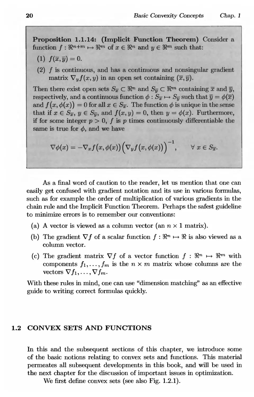 1.2. Convex Sets and Functions 20