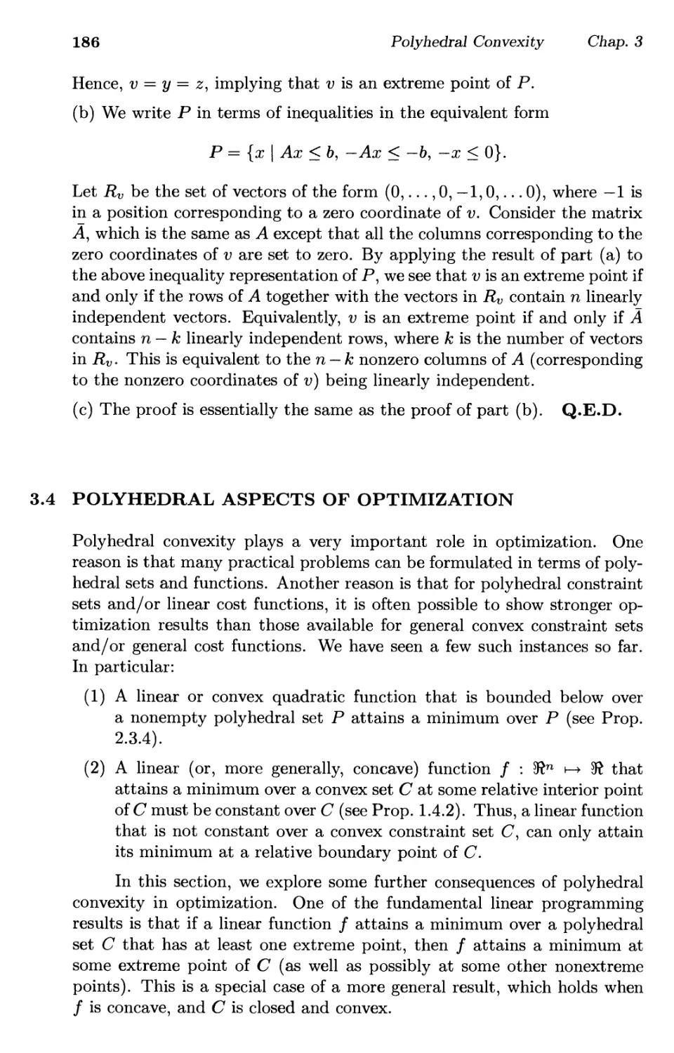 3.4. Polyhedral Aspects of Optimization 186