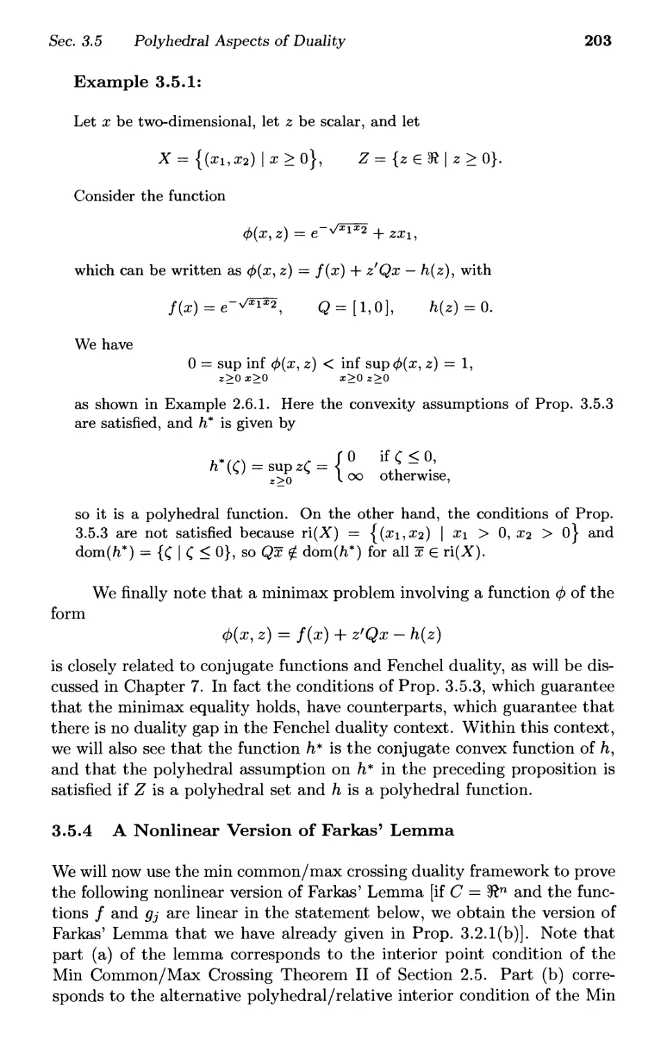 3.5.4. A Nonlinear Version of Farkas’ Lemma  203