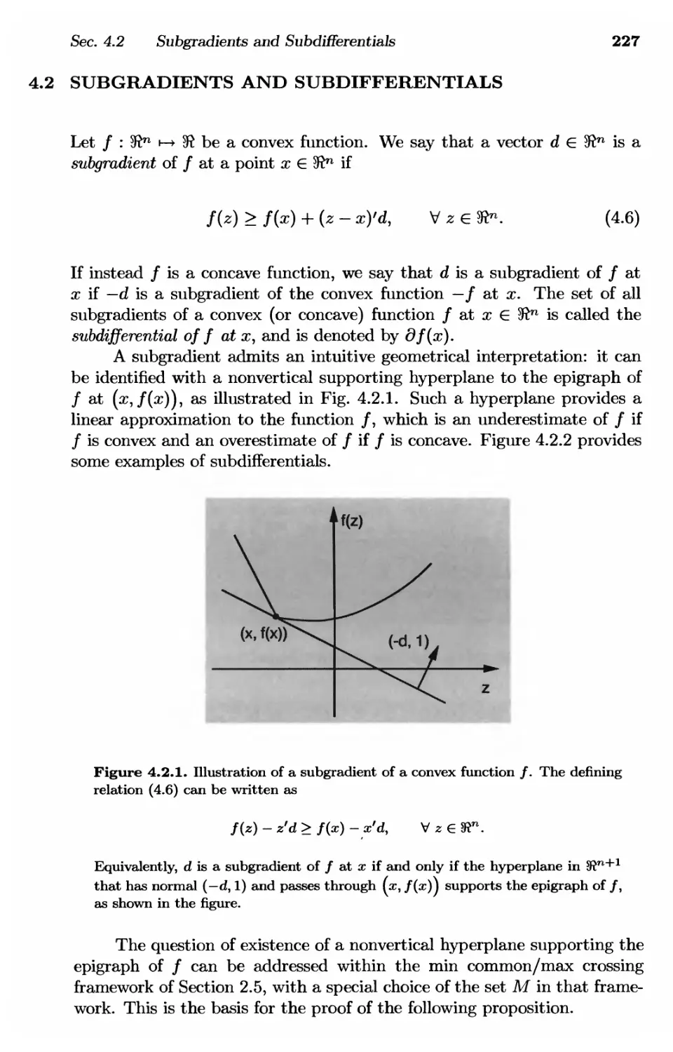 4.2. Subgradients and Subdifferentials 227