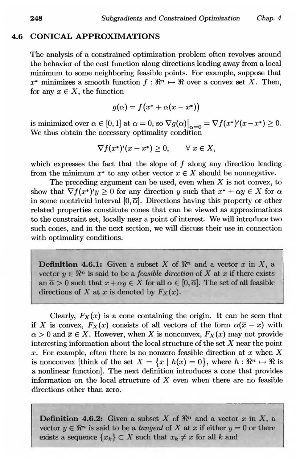 4.6. Conical Approximations 248