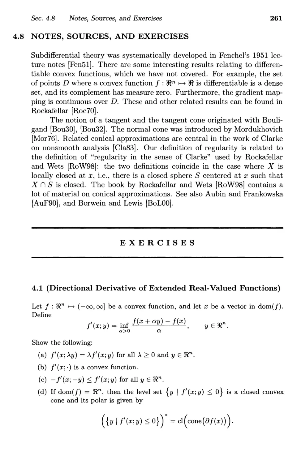 4.8. Notes, Sources, and Exercises 261