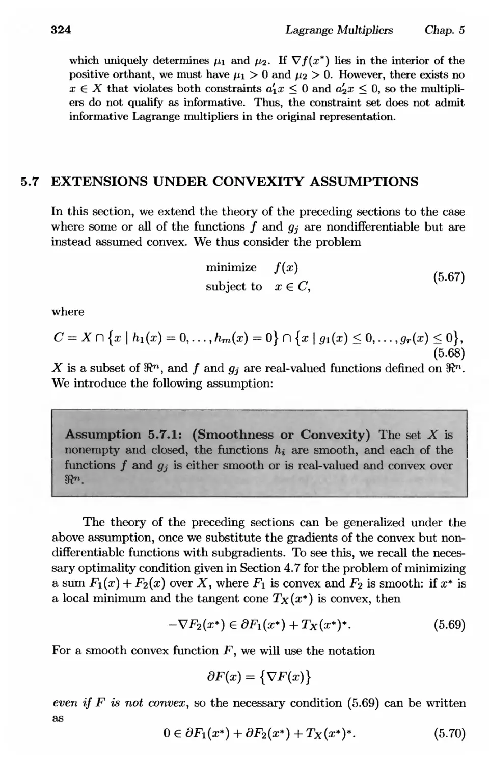 5.7. Extensions Under Convexity Assumptions 324