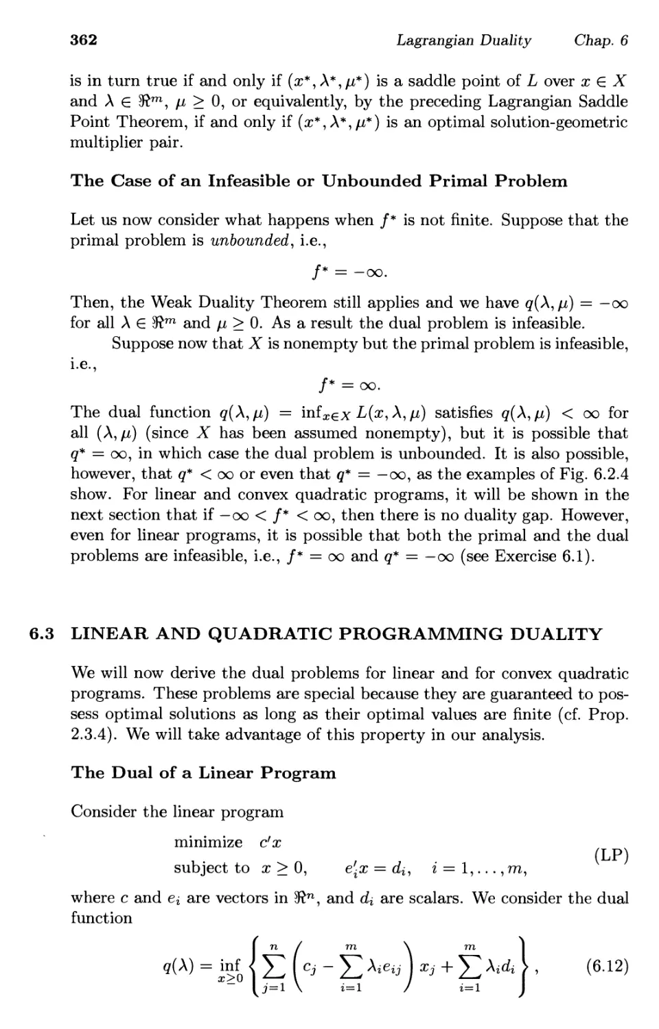 6.3. Linear and Quadratic Programming Duality 362