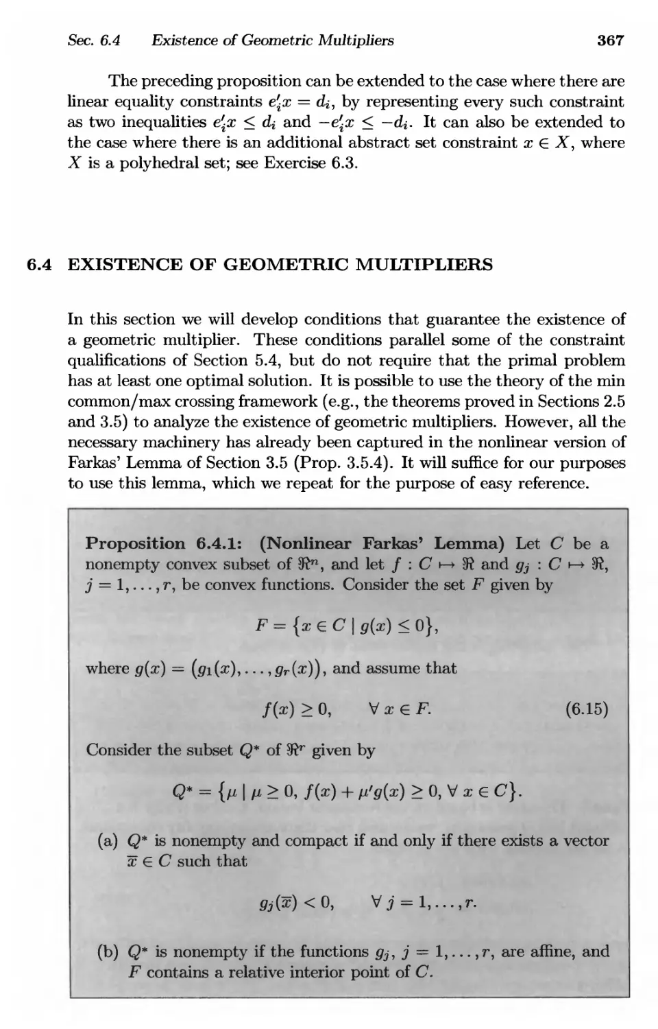 6.4. Existence of Geometric Multipliers 367