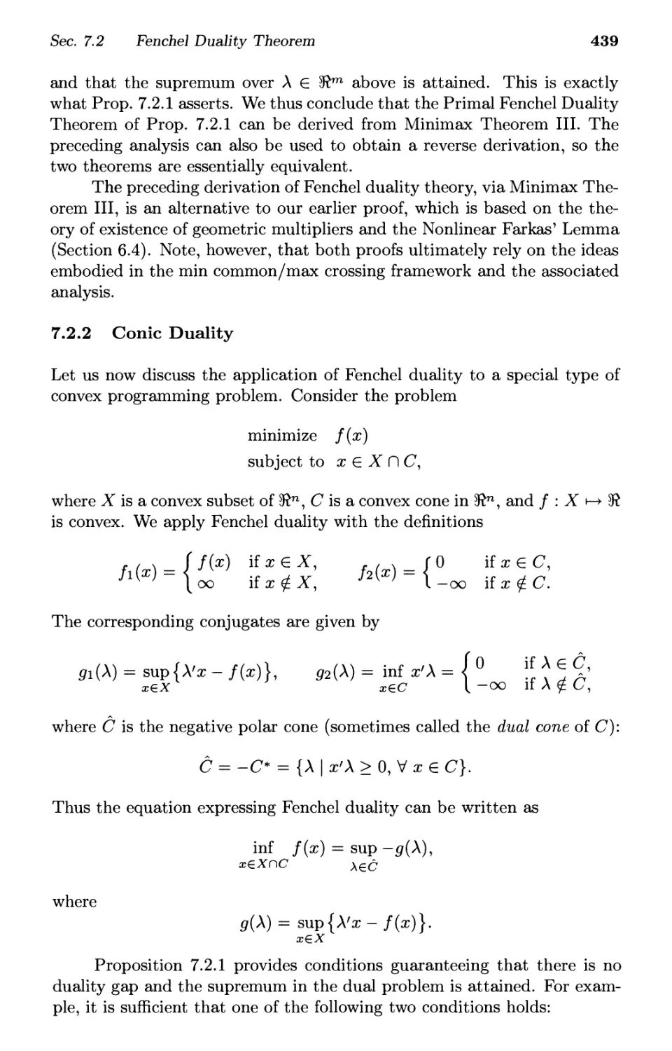 7.2.2. Conic Duality 439