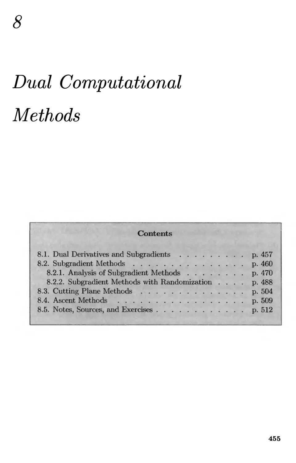 8. Dual Computational Methods 455