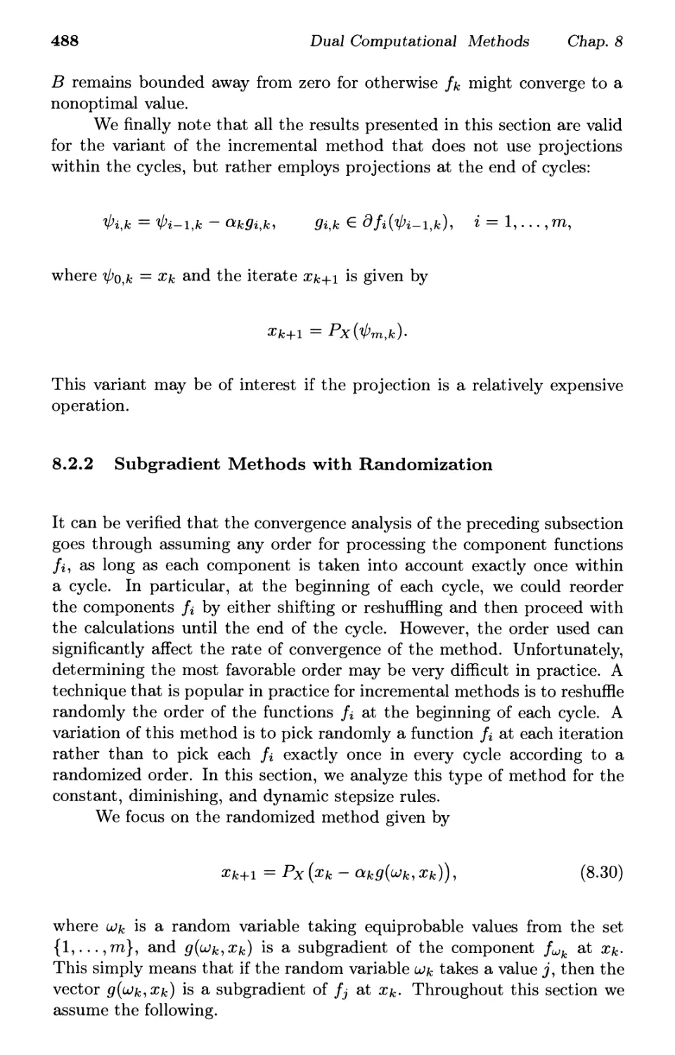 8.2.2. Subgradient Methods with Randomization 488