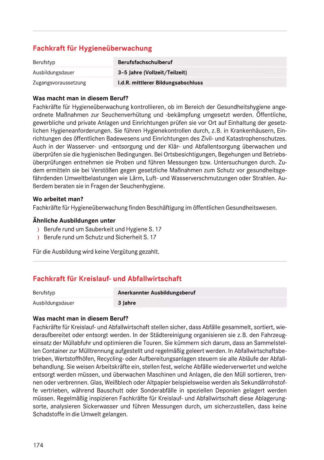 Fachkraft für Kreislauf- und Abfallwirtschaft
Fachkraft für Hygieneüberwachung
Fachkraft für Hygieneüberwachung
Fachkraft für Kreislauf- und Abfallwirtschaft
Fachkraft für Hygieneüberwachung
Fachkraft für Kreislauf- und Abfallwirtschaft