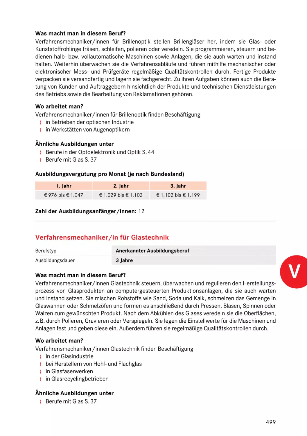 Verfahrensmechaniker/in für Glastechnik
Industrieglasfertiger/in
Verfahrensmechaniker/in – für Glastechnik
für Glastechnik