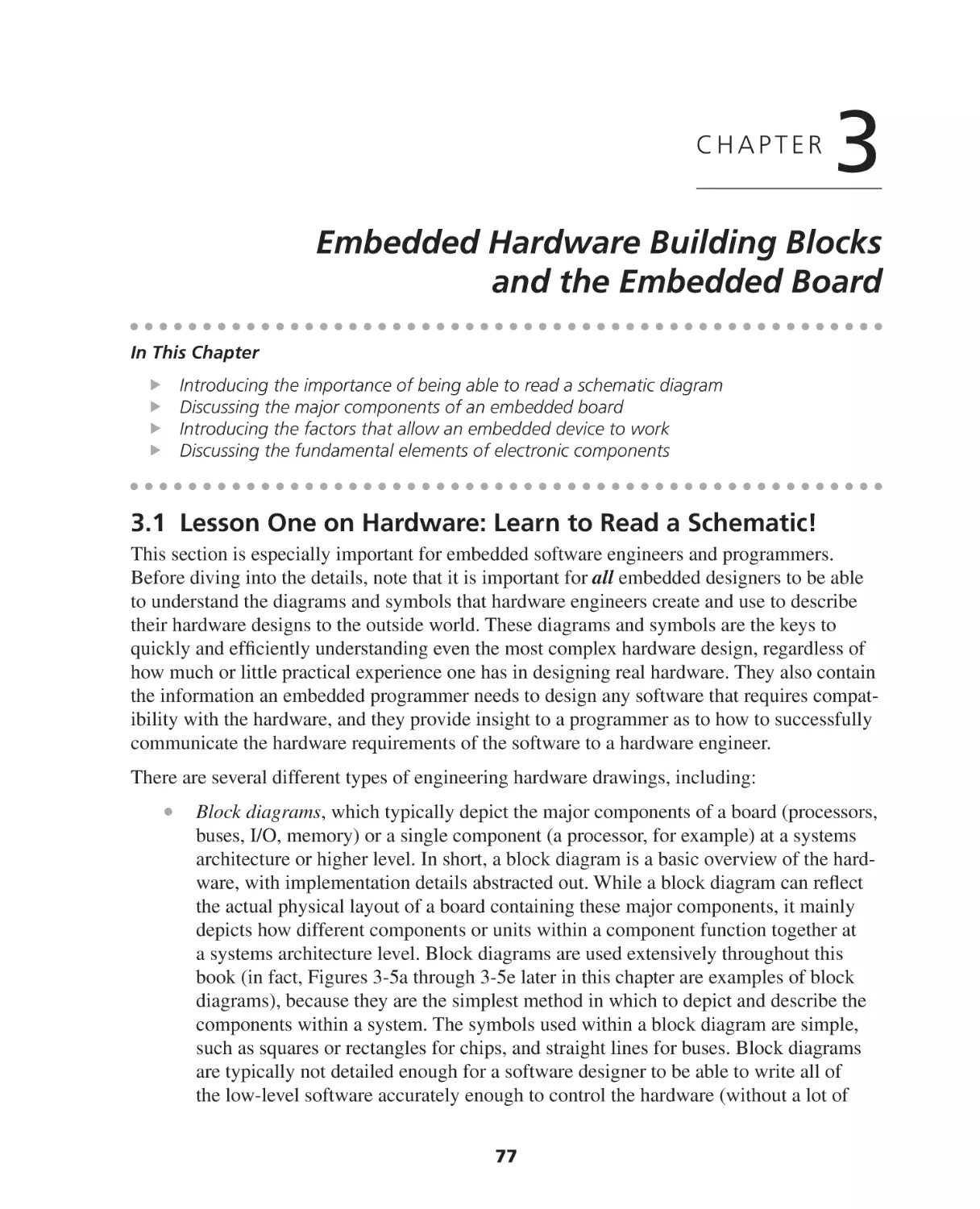 Chapter 3. Embedded Hardware Building Blocks and the Embedded Board
3.1 Lesson One on Hardware