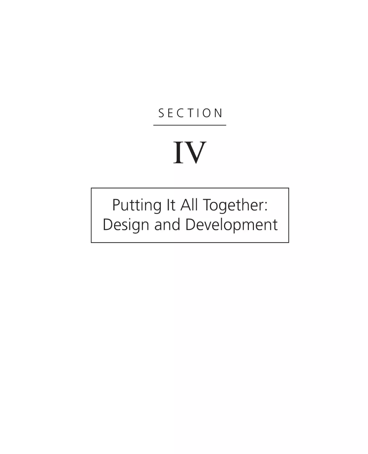 Section IV