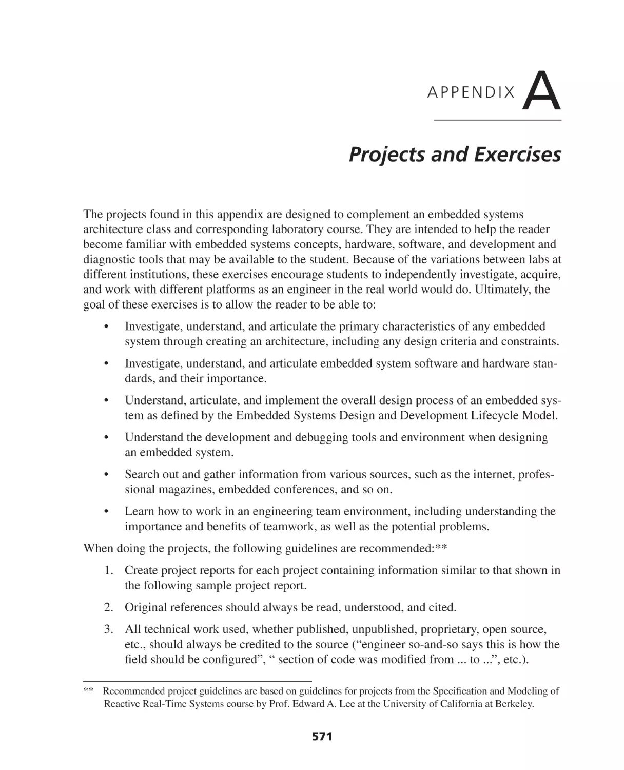 Appendix A. Projects and Exercises