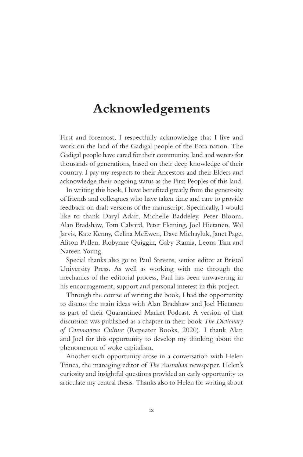 Acknowledgements