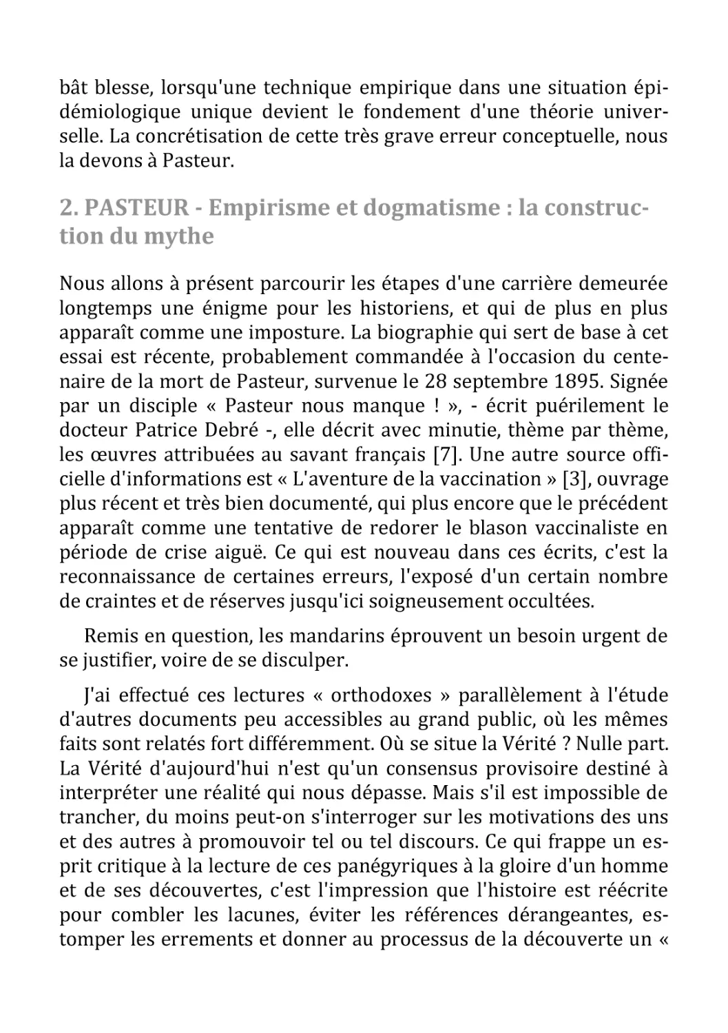 2. PASTEUR - Empirisme et dogmatisme