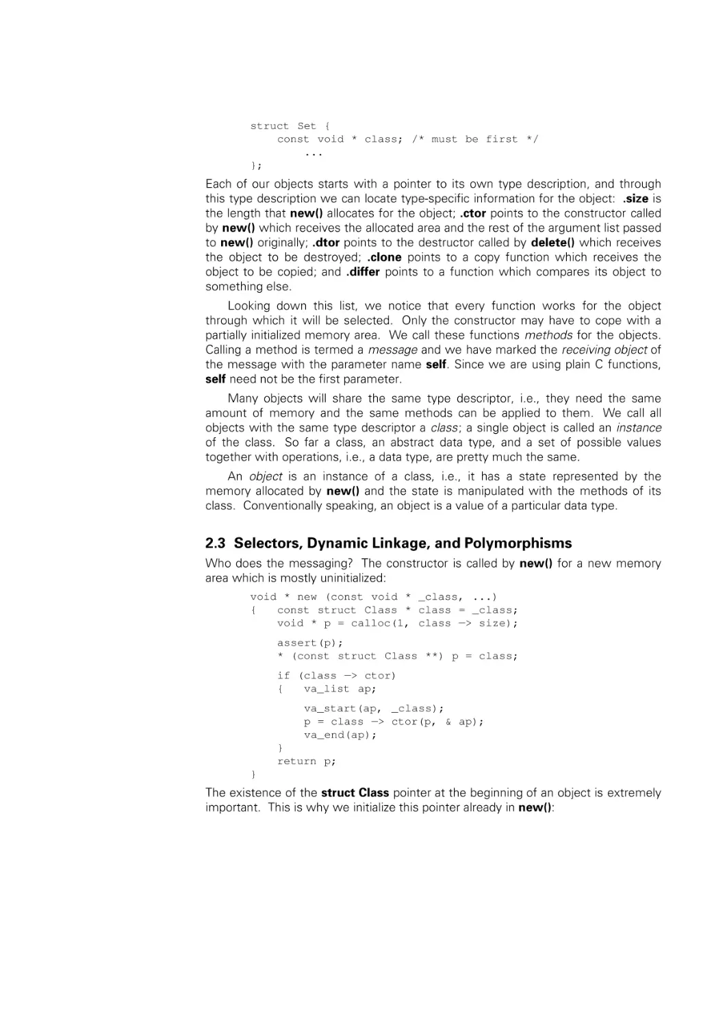 Selectors, Dynamic Linkage & Polymorphisms