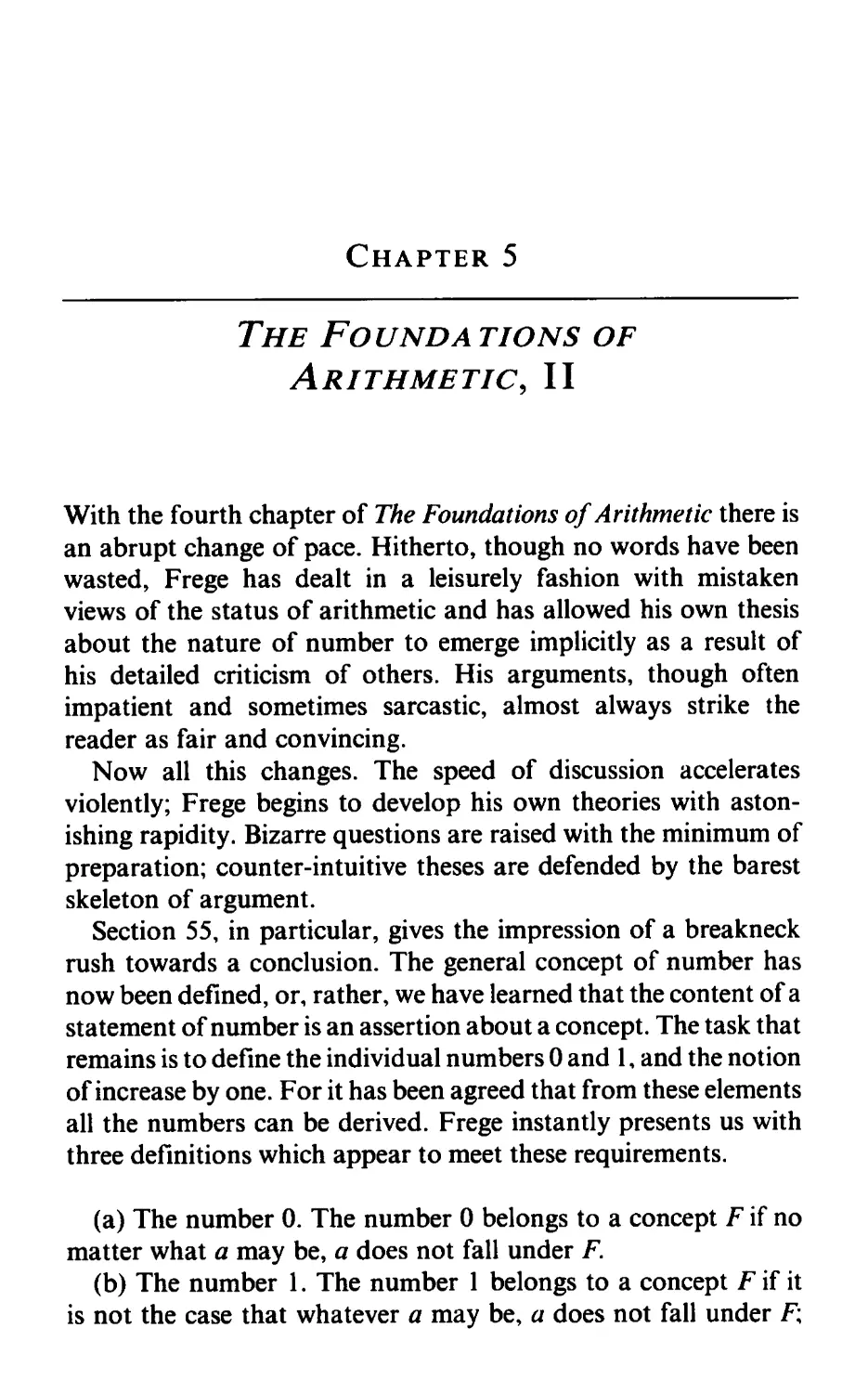 5 The Foundations of Arithmetic, II