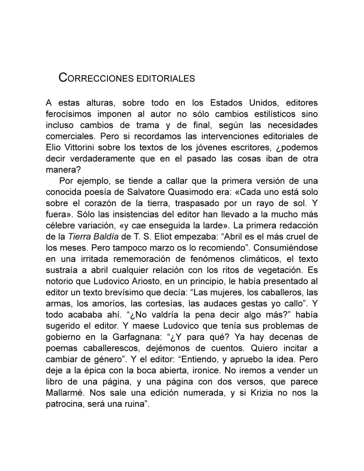 Correcciones editoriales