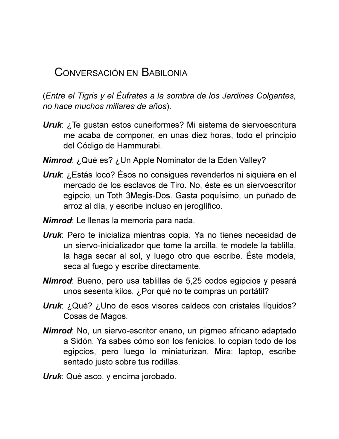 Conversación en Babilonia