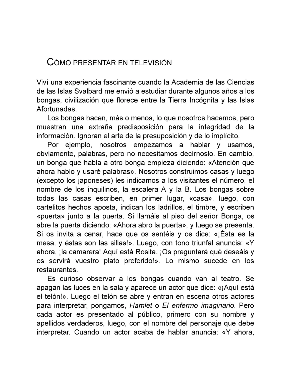 Cómo presentar en televisión