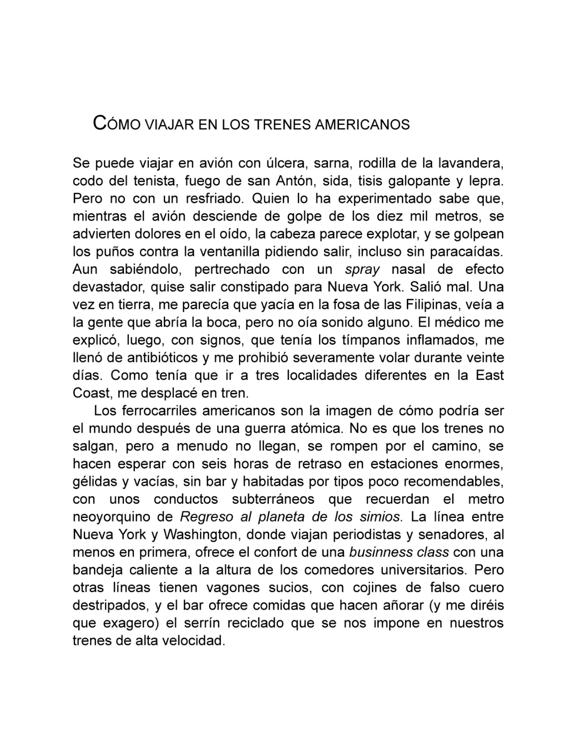 Cómo viajar en los trenes americanos