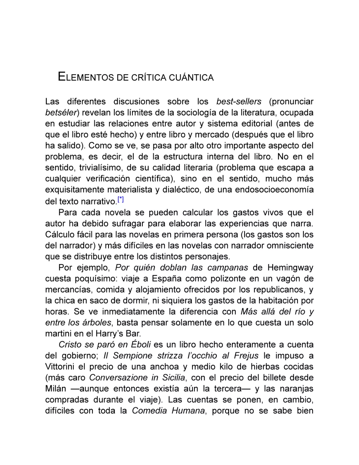 Elementos de crítica cuántica