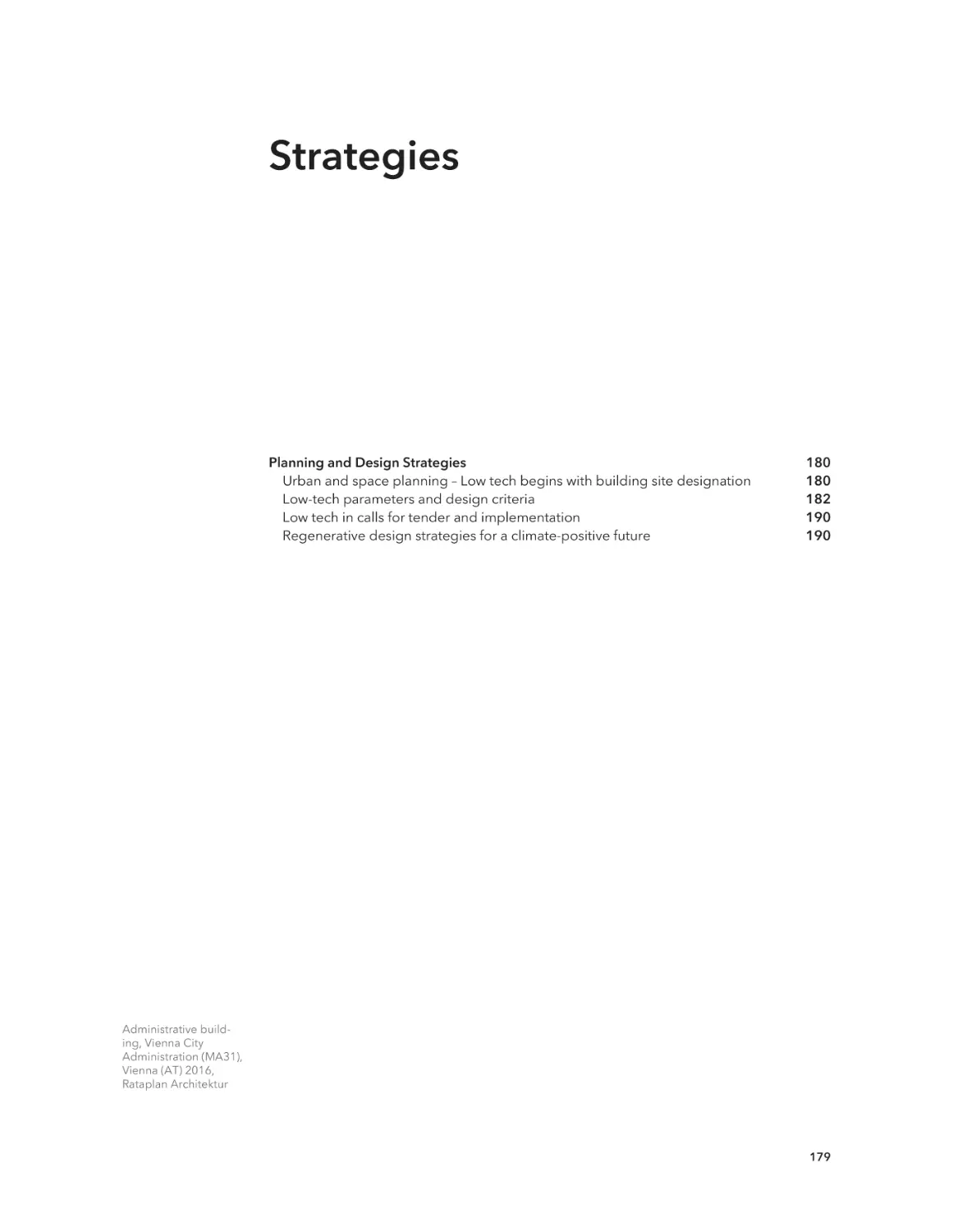 Strategies
Planning and Design Strategies