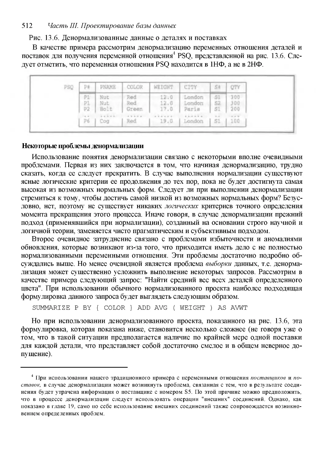 ﻿Некоторые проблемы денормализаци