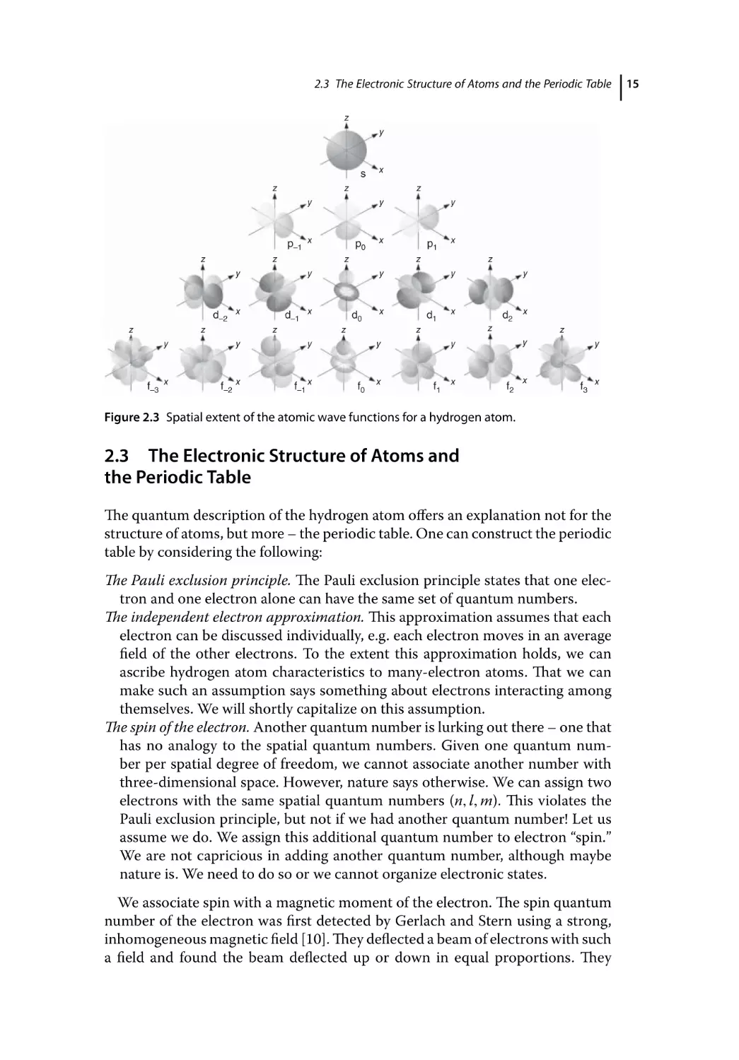 2.3 The Electronic Structure of Atoms and the Periodic Table