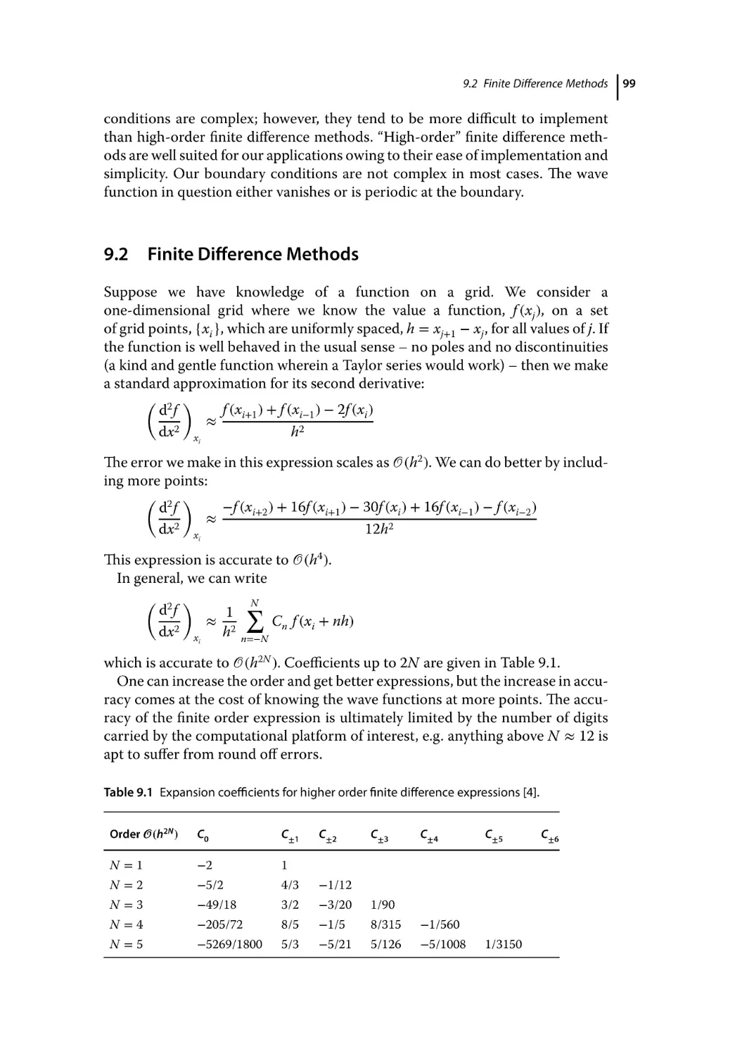 9.2 Finite Difference Methods