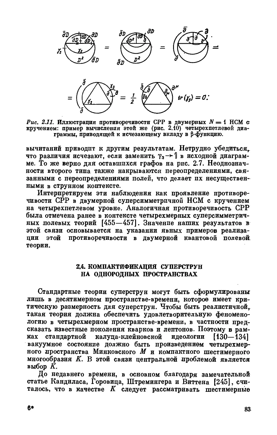 2.4. Компактификация суперструн на однородных пространствах