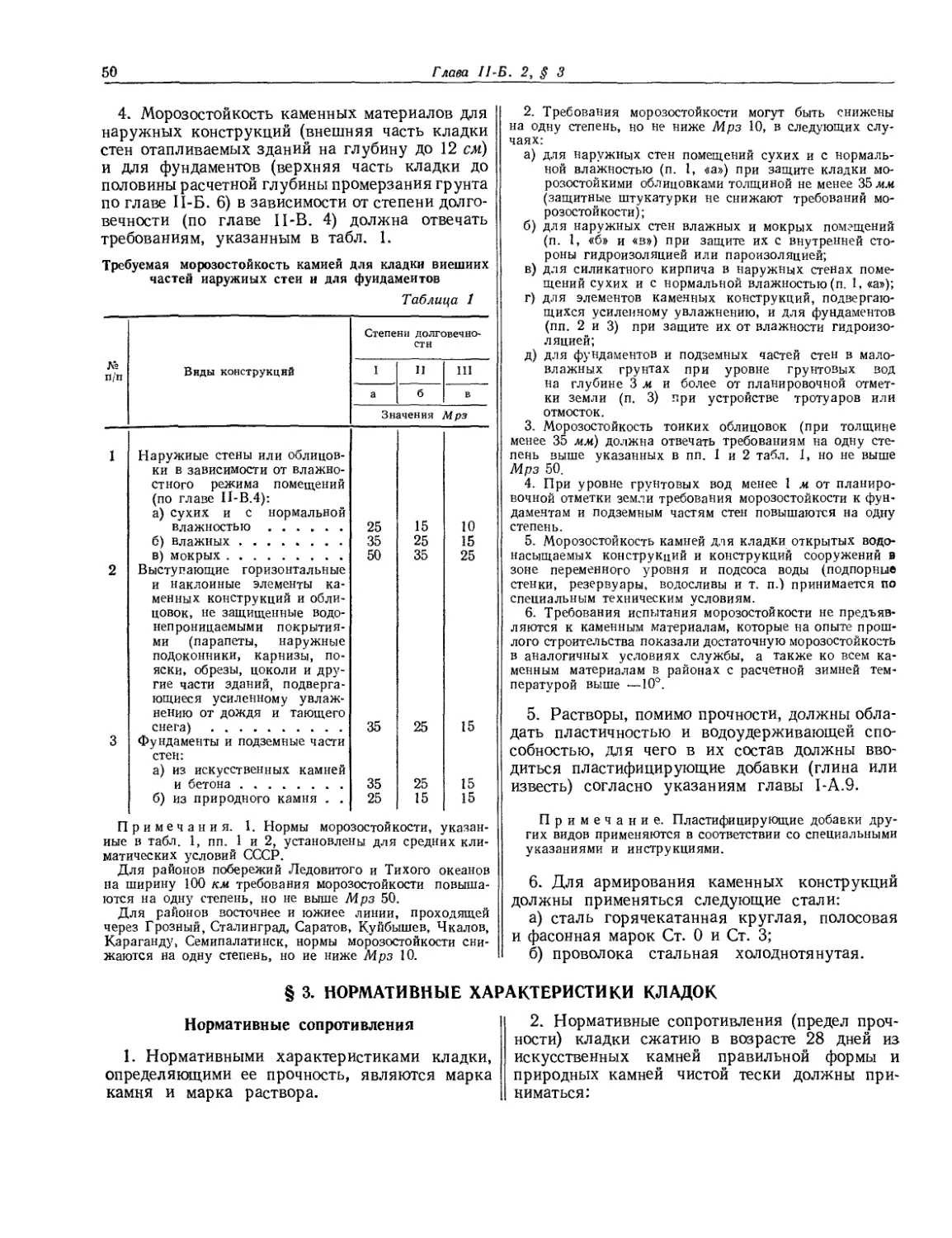 § 3. Нормативные характеристики кладок