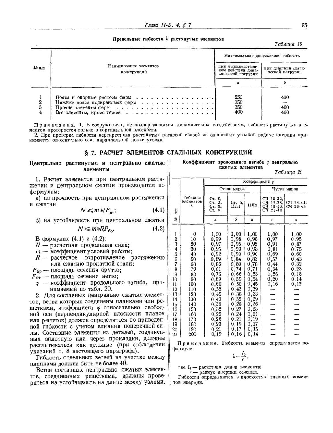 § 7. Расчет элементов стальных конструкций