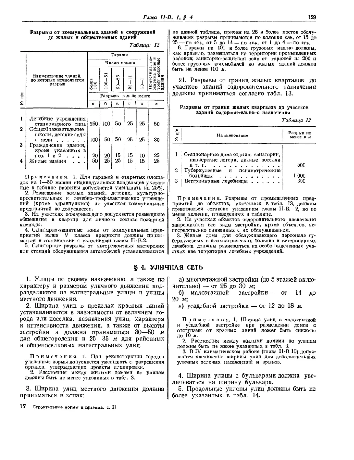 § 4. Уличная сеть