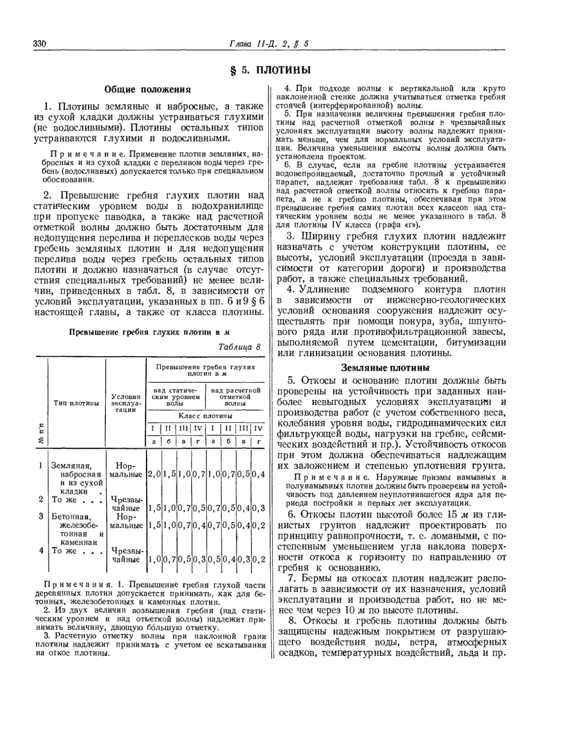 § 5. Плотины