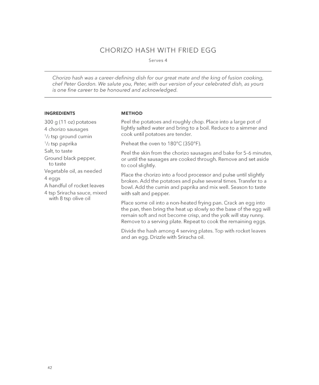 CHORIZO HASH WITH FRIED EGG